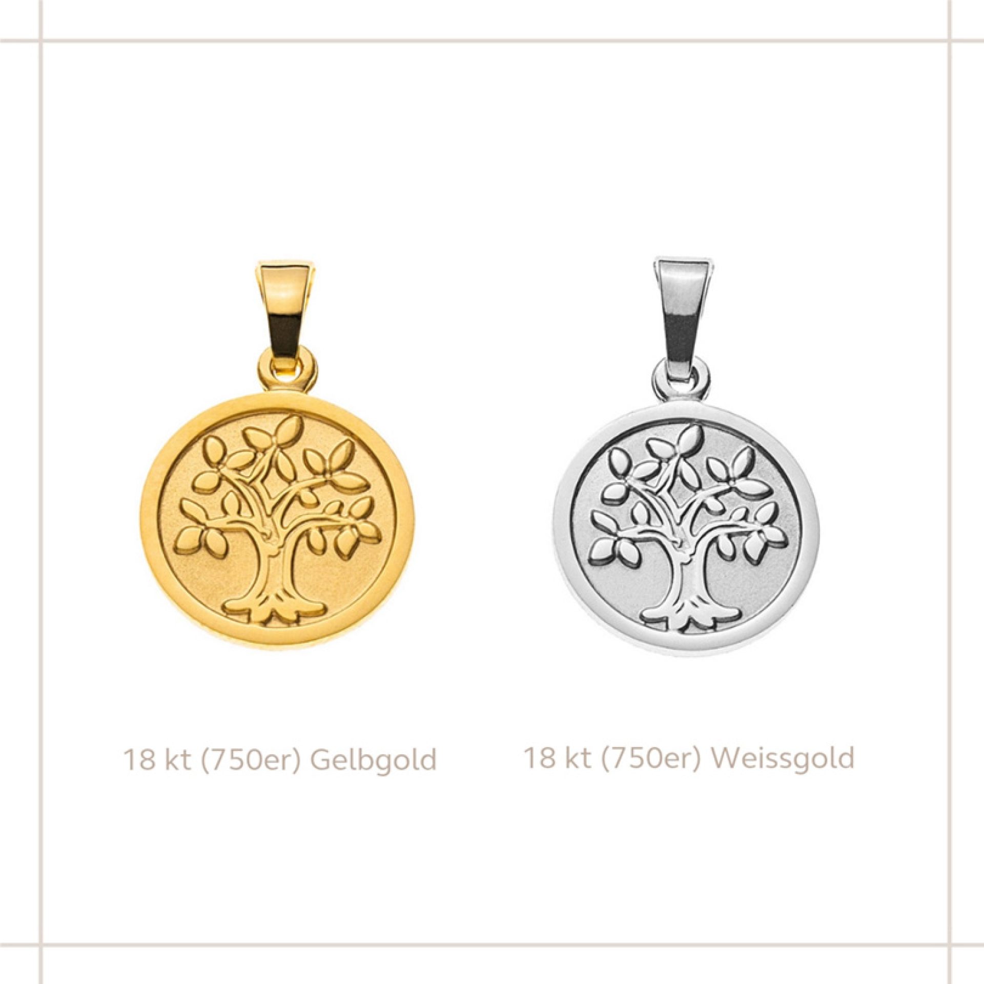 Amea-Lebensbaum-Gelbgold-Weissgold-Anhänger-Muttermilch-Lebensbeziehung