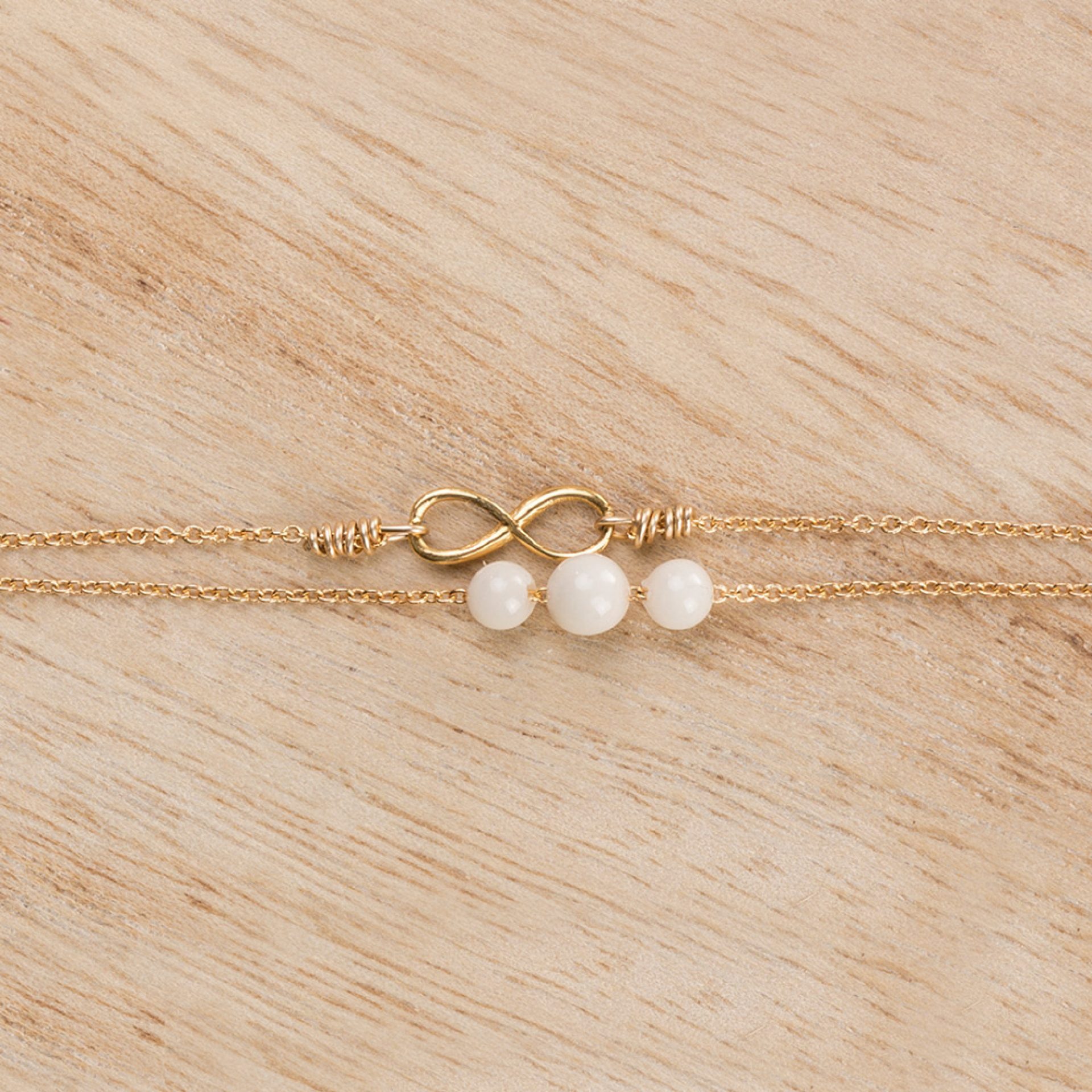 Armkette-Muttermilch-Schmuck-Muttermilchperlen-Infinity-Handarbeit