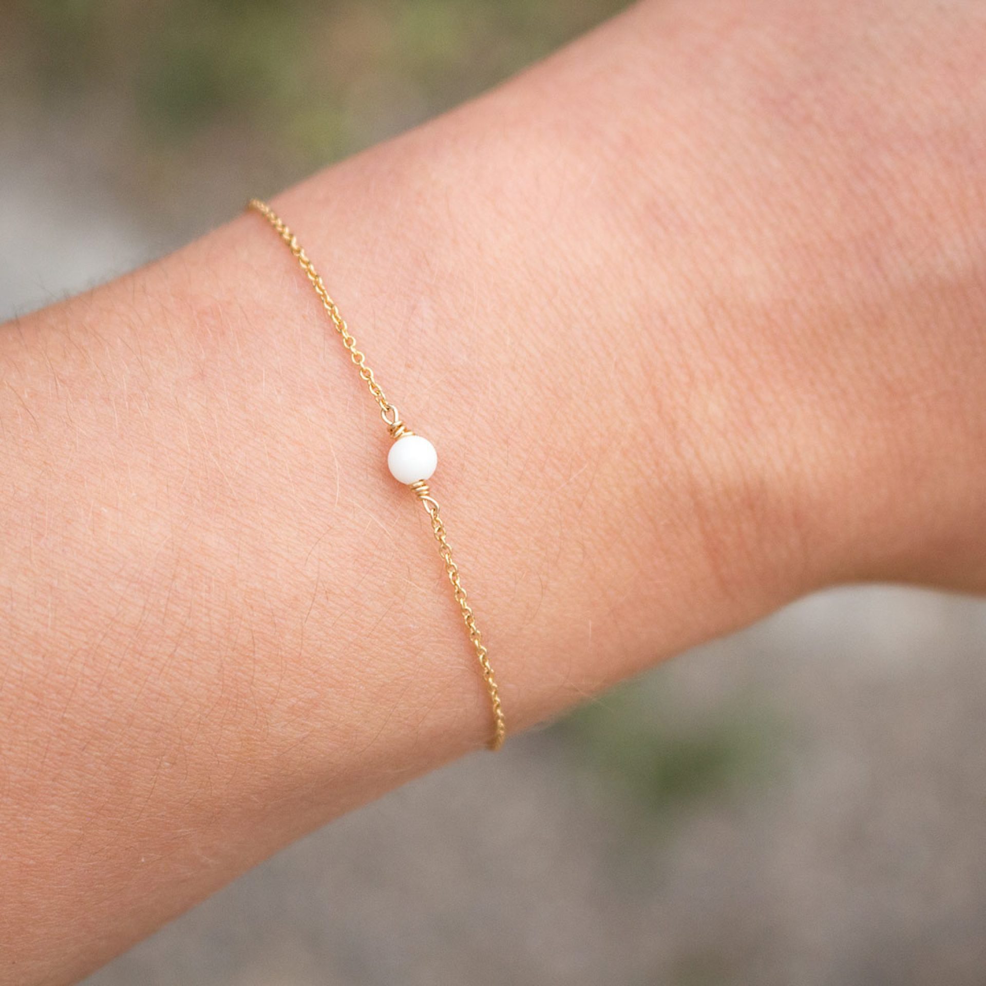 Armkette Muttermilchschmuck Armband Perle Goldschmuck