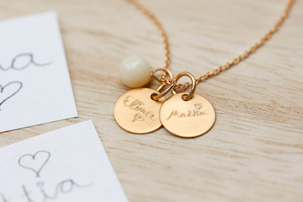 Personalisierte Gravur der eigenen Handschrift Halskette Schmuck Personalisierte Gravur der eigenen Handschrift Halskette Schmuck