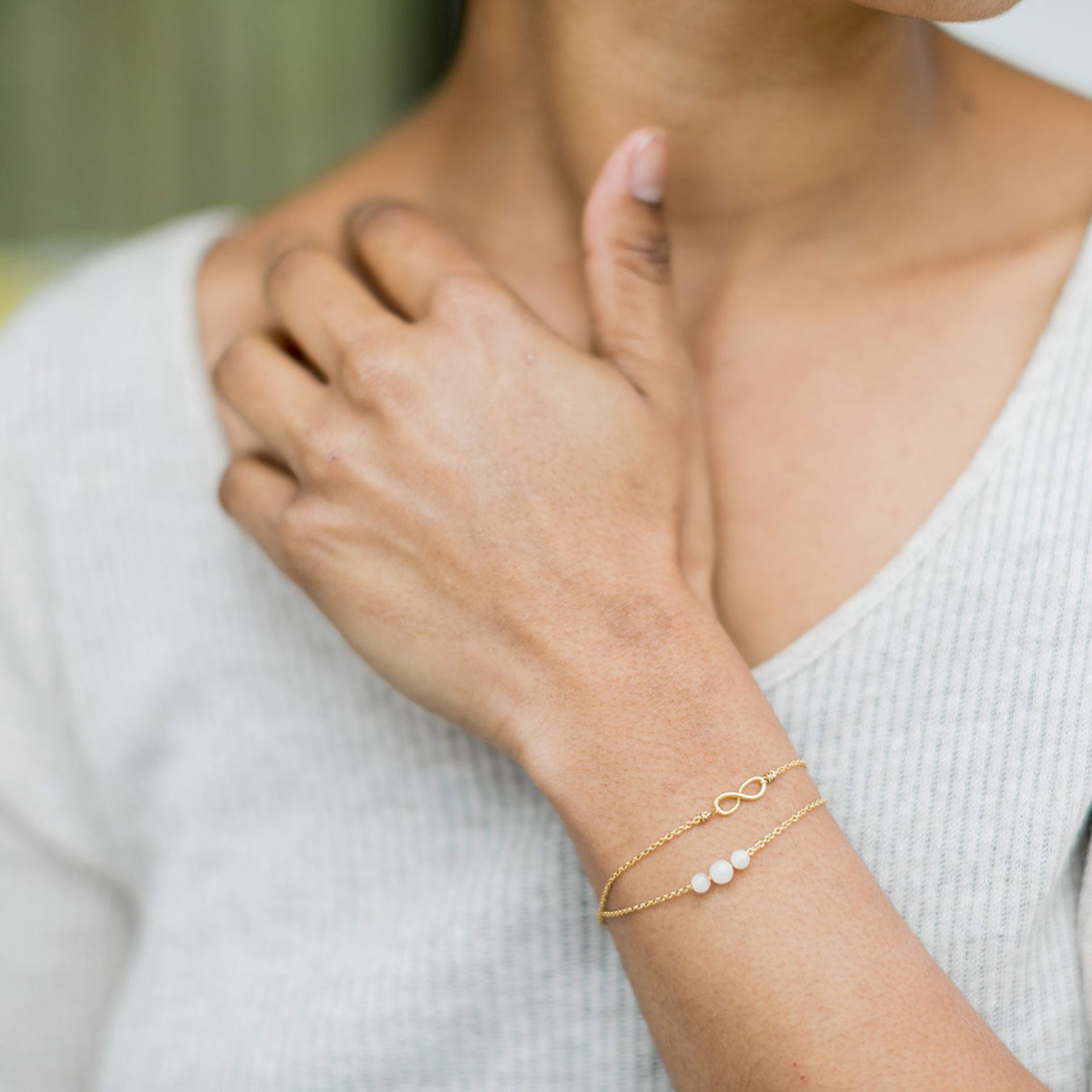 Muttermilch Armschmuck Neea Unendlichkeitszeichen Mamamilch Perlen