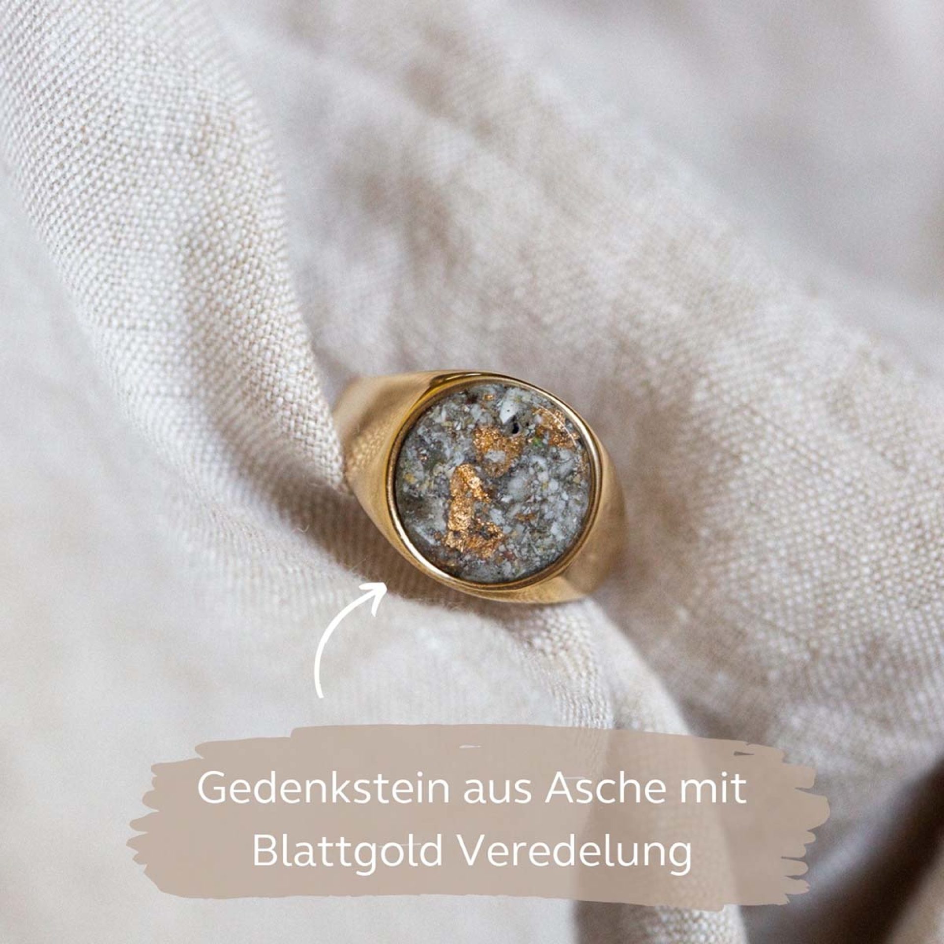 Gedenkstein-aus-Asche-mit-Blattgold-Veredelung-Ascheschmuck Cali