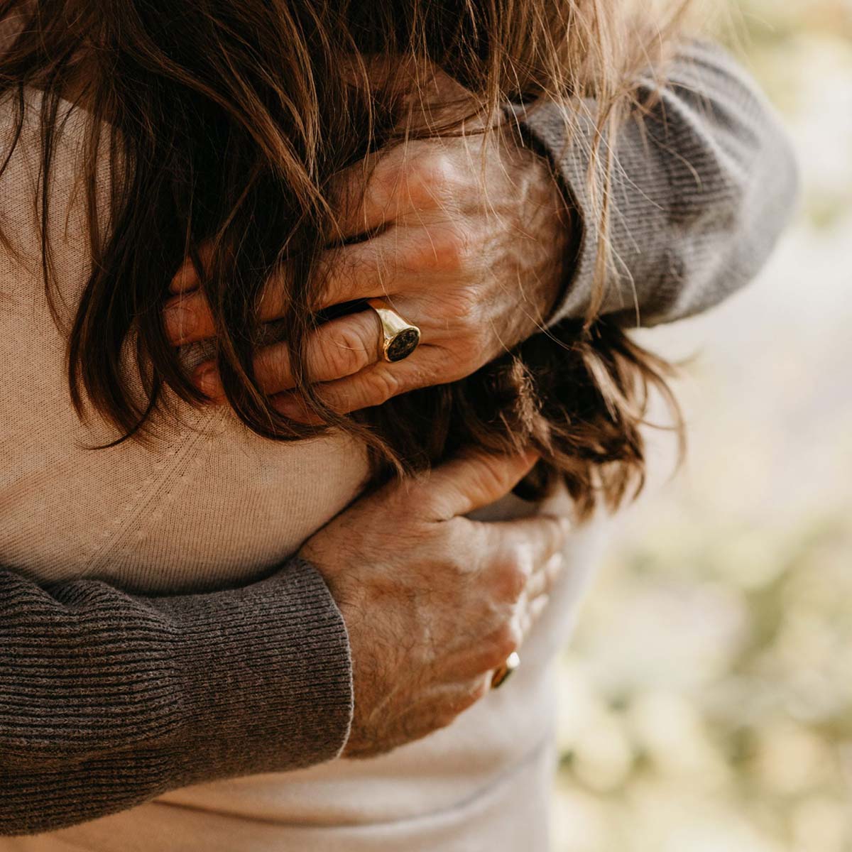 Trauerhilfe Andenken Schmuck Ring mit Kremationsasche Herren