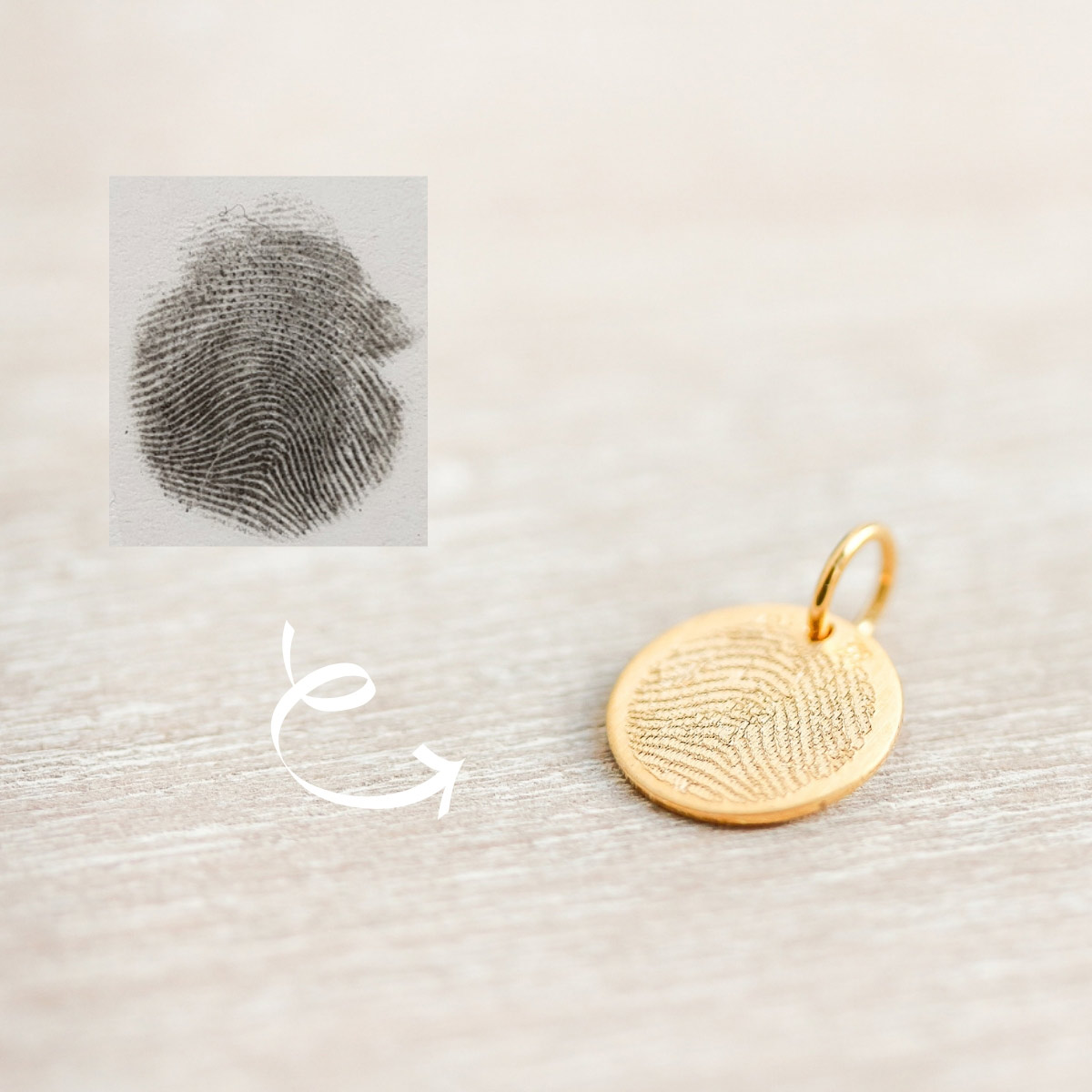Fingerabdruck Gravur Anhänger Gold Fingerprint Schmuck Fingerabdruck Gravur Anhänger Gold Fingerprint Schmuck