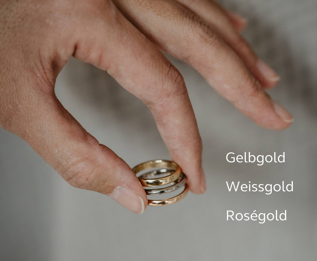 Goldfarben Unterschiede Weissgold Rosegold Gelbgold 750
