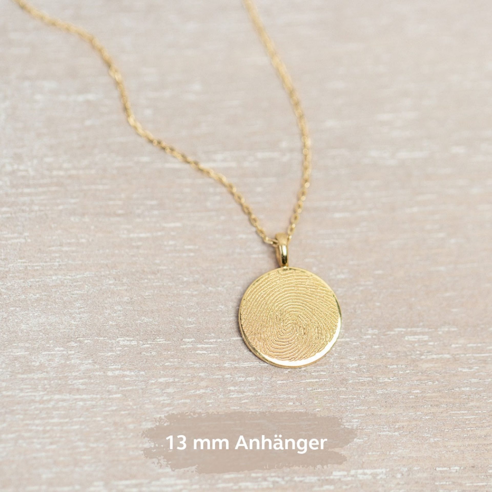 Fingerabdruck Plättchen Anhänger Silber Gold Schweiz