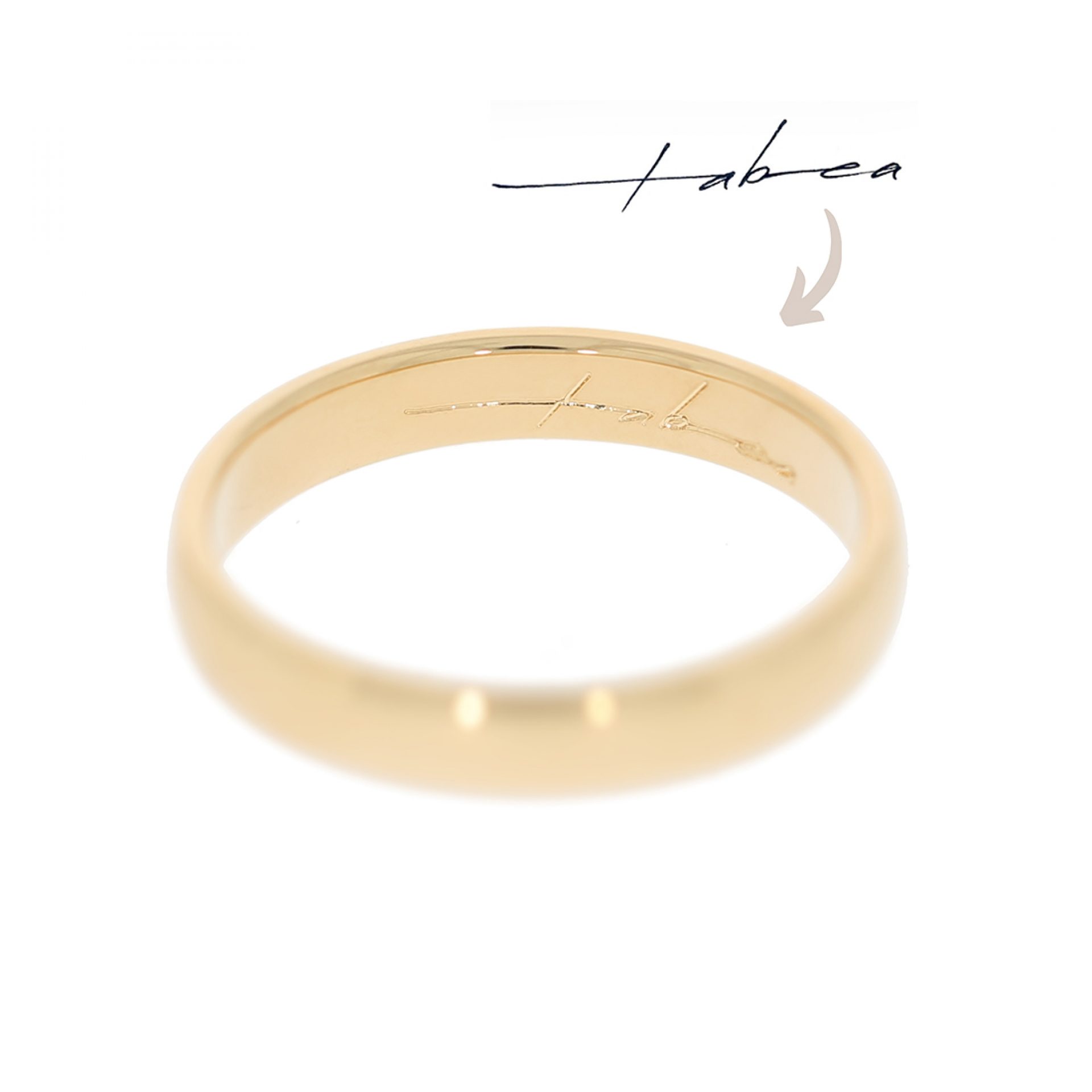 Ringgravur Ring gravieren innen Handschrift persönliche Gravur