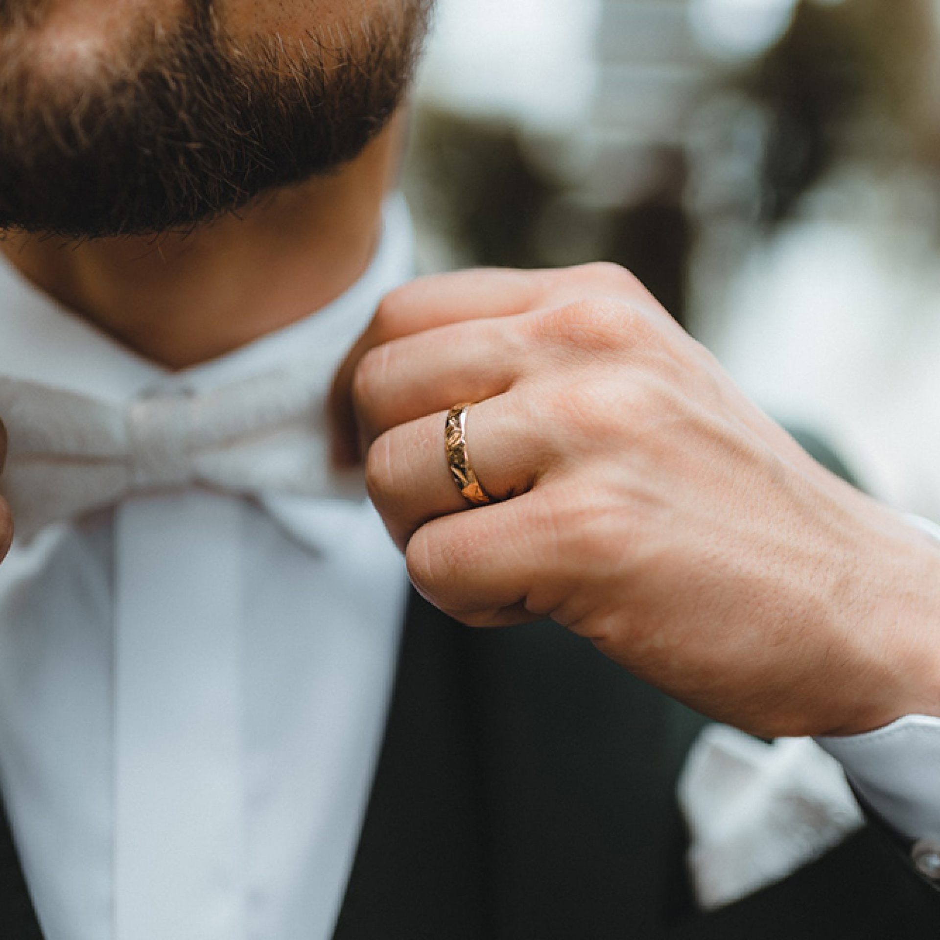 Markant gehämmerter Herren-Ehering - Eheringe aus Handarbeit