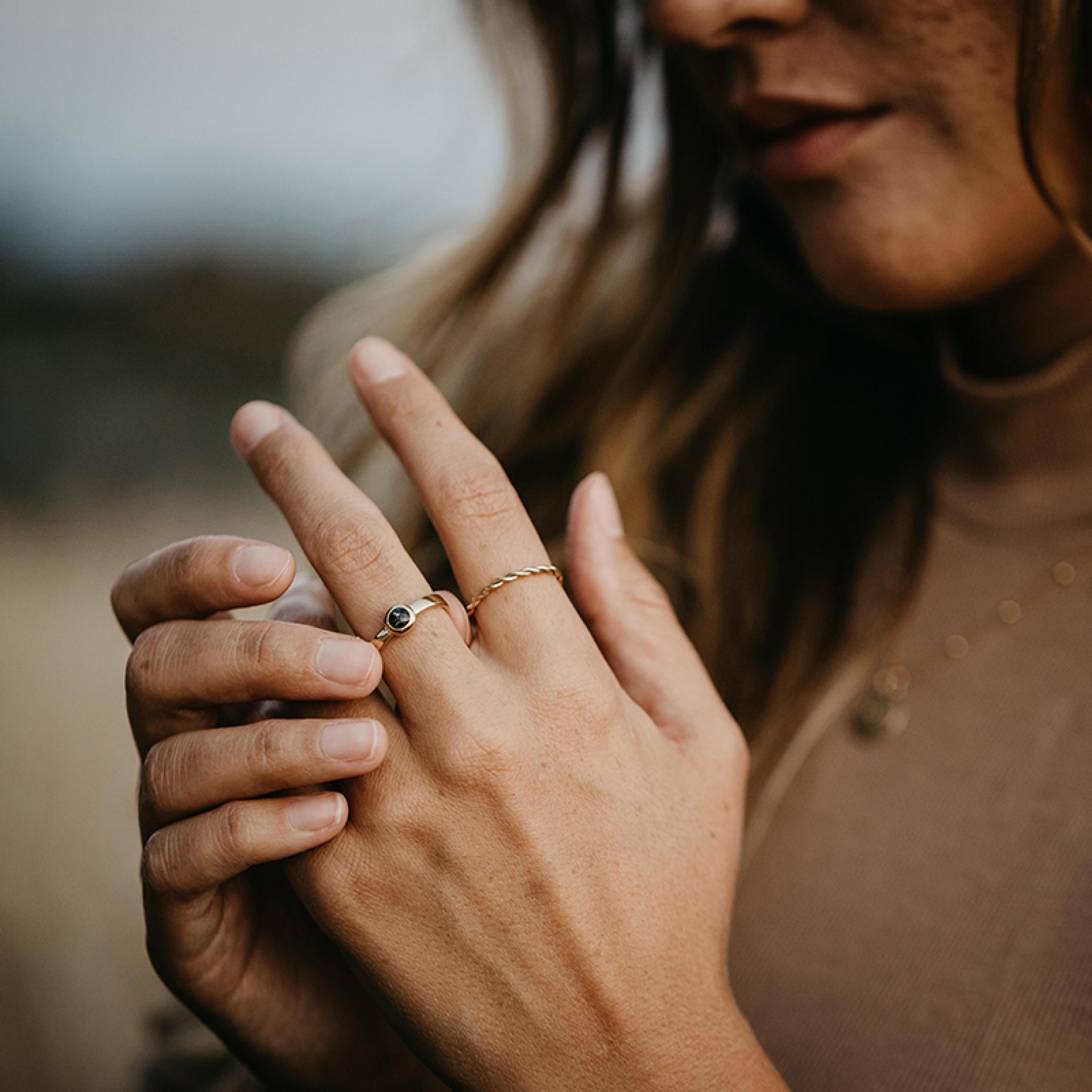 Asche Haar Ring Schmuck Erinnerung Ewigkeit Gold Silber