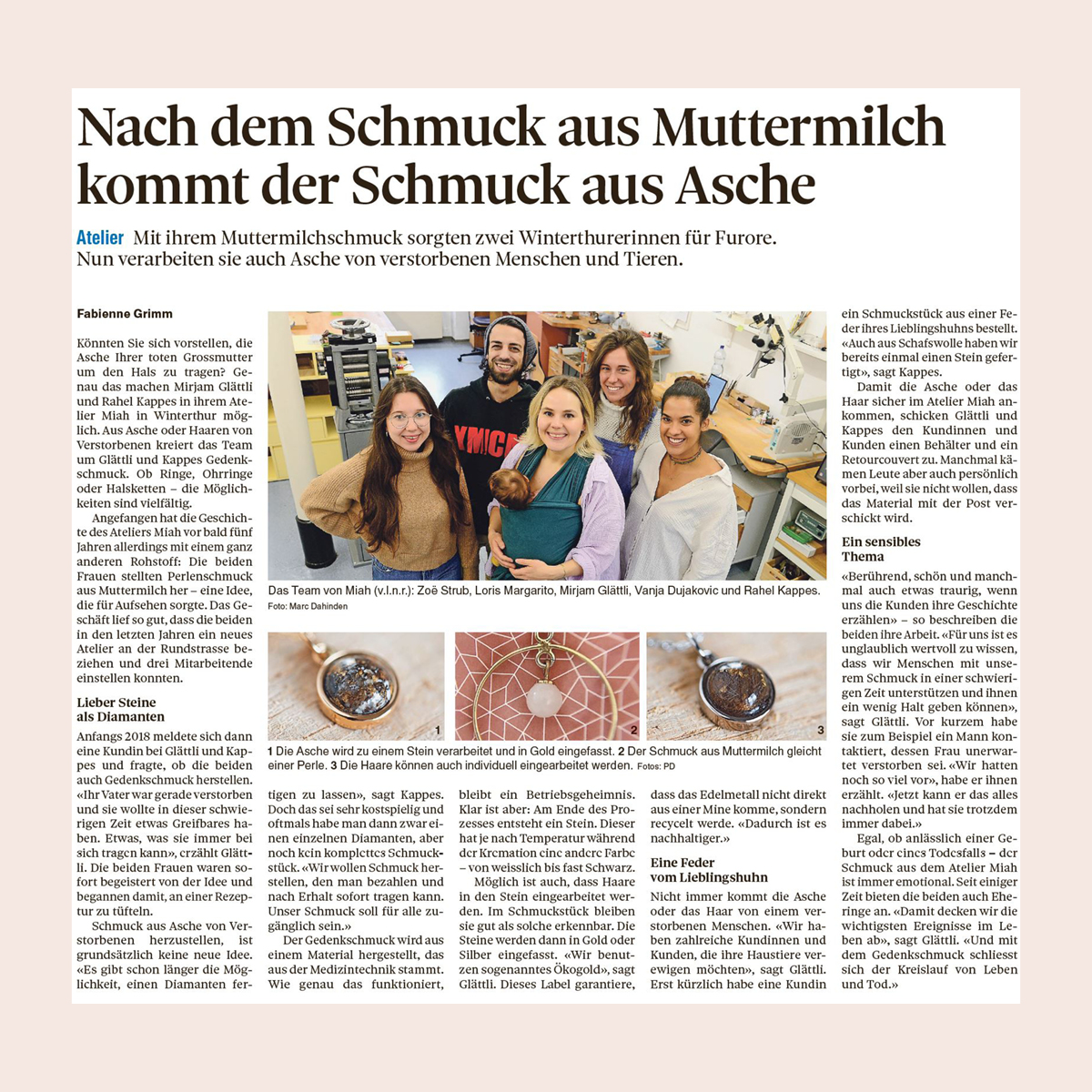 Landbote Winterthur Zeitung Atelier Miah