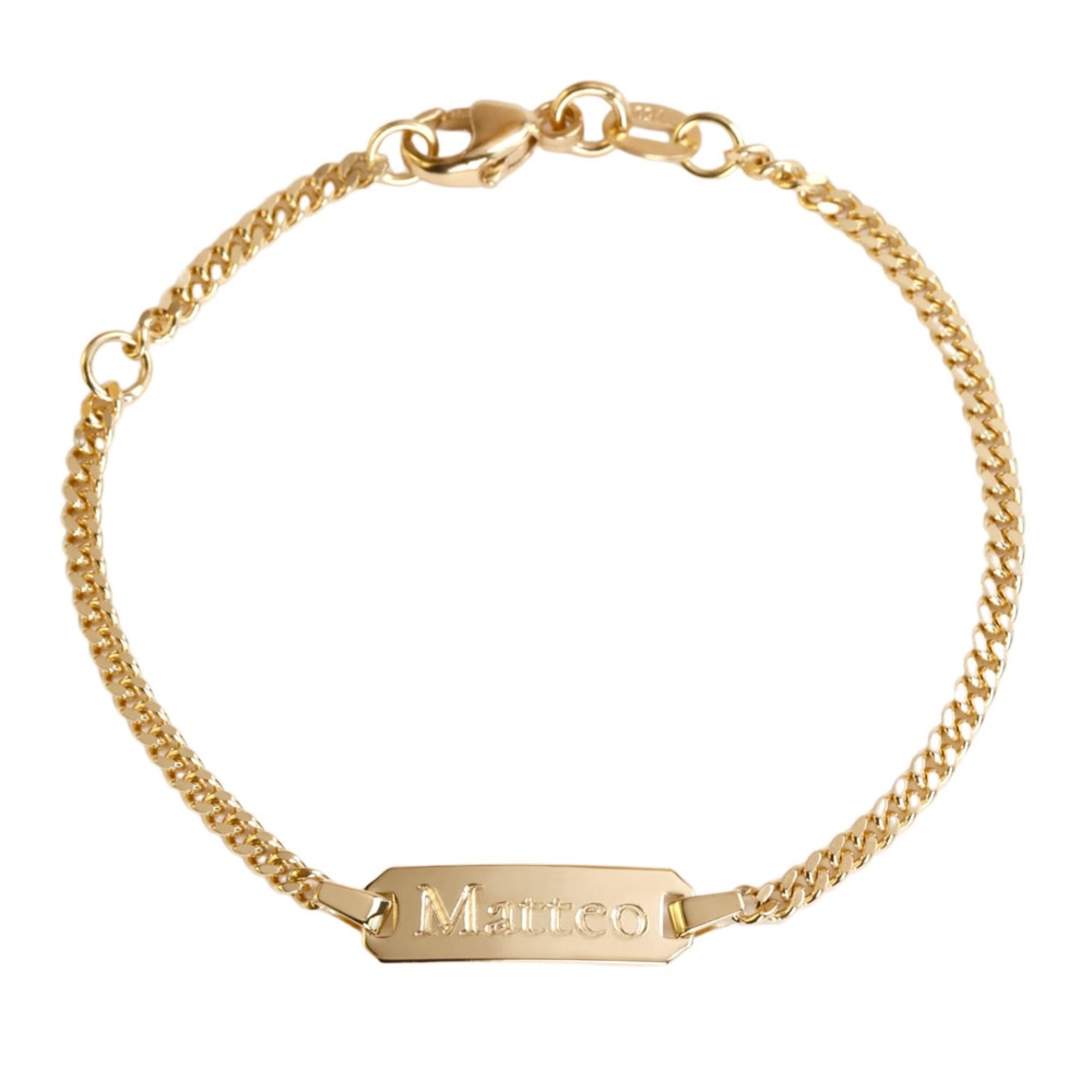 Kinderarmkette Taufkette Echtgold persönliche Gravur