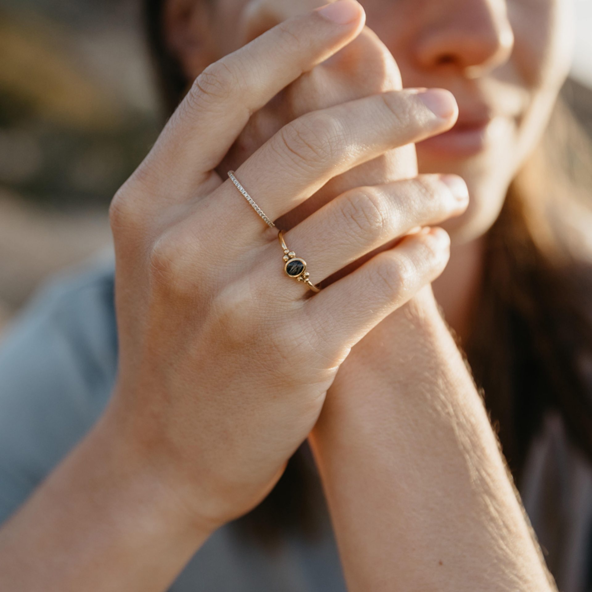 Ring Naima Gelbgold Erinnerungsring Haar toter Mensch Tier